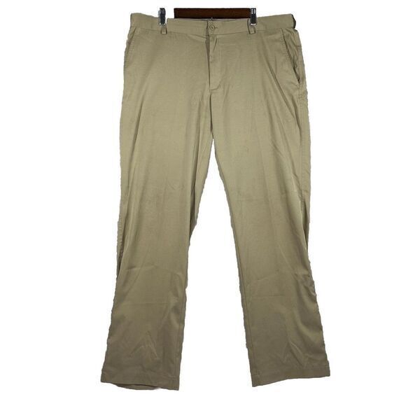 Men's Nike Golf Dri Fit Solid Beige Performance Pants Stretch Lightweight 38x32‎ - Picture 1 of 6